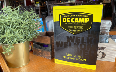 Nieuwe menukaart in Sportcafé De Camp.